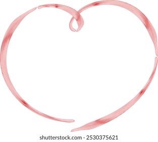 A cute, loose, hand-drawn heart-shaped frame. A rough and stylish impression. Vector illustration.