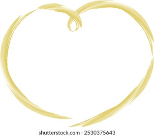 A cute, loose, hand-drawn heart-shaped frame. A rough and stylish impression. Vector illustration.