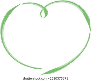 A cute, loose, hand-drawn heart-shaped frame. A rough and stylish impression. Vector illustration.