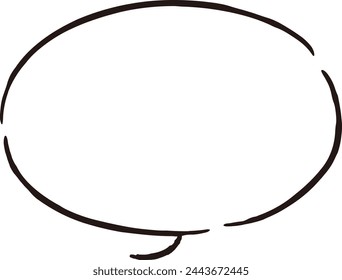A cute and loose hand-drawn speech bubble. Ideal for finishing with a rough and stylish impression. Vector illustration.