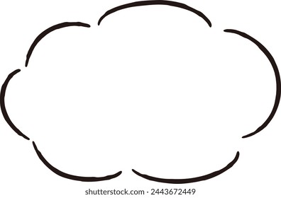 Una linda y suelta burbuja dibujada a mano. Ideal para el acabado con una impresión áspera y elegante. Ilustración vectorial.