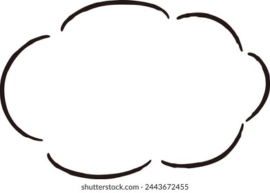 A cute and loose hand-drawn speech bubble. Ideal for finishing with a rough and stylish impression. Vector illustration.