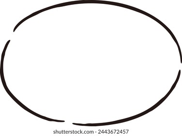 A cute and loose hand-drawn speech bubble. Ideal for finishing with a rough and stylish impression. Vector illustration.