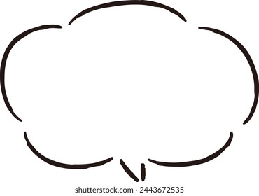 Una linda y suelta burbuja dibujada a mano. Ideal para el acabado con una impresión áspera y elegante. Ilustración vectorial.