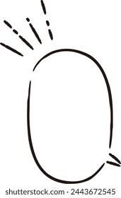 A cute and loose hand-drawn speech bubble. Ideal for finishing with a rough and stylish impression. Vector illustration.
