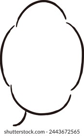 Una linda y suelta burbuja dibujada a mano. Ideal para el acabado con una impresión áspera y elegante. Ilustración vectorial.