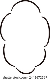 A cute and loose hand-drawn speech bubble. Ideal for finishing with a rough and stylish impression. Vector illustration.
