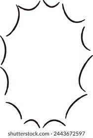 A cute and loose hand-drawn speech bubble. Ideal for finishing with a rough and stylish impression. Vector illustration.