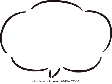 Una linda y suelta burbuja dibujada a mano. Ideal para el acabado con una impresión áspera y elegante. Ilustración vectorial.