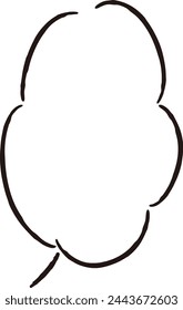 A cute and loose hand-drawn speech bubble. Ideal for finishing with a rough and stylish impression. Vector illustration.