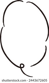 Una linda y suelta burbuja dibujada a mano. Ideal para el acabado con una impresión áspera y elegante. Ilustración vectorial.