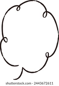 Una linda y suelta burbuja dibujada a mano. Ideal para el acabado con una impresión áspera y elegante. Ilustración vectorial.
