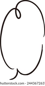 Una linda y suelta burbuja dibujada a mano. Ideal para el acabado con una impresión áspera y elegante. Ilustración vectorial.