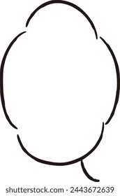 A cute and loose hand-drawn speech bubble. Ideal for finishing with a rough and stylish impression. Vector illustration.