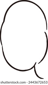 Una linda y suelta burbuja dibujada a mano. Ideal para el acabado con una impresión áspera y elegante. Ilustración vectorial.