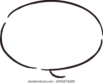 Una linda y suelta burbuja dibujada a mano. Ideal para el acabado con una impresión áspera y elegante. Ilustración vectorial.