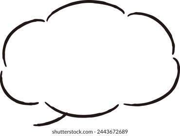 Una linda y suelta burbuja dibujada a mano. Ideal para el acabado con una impresión áspera y elegante. Ilustración vectorial.