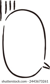 A cute and loose hand-drawn speech bubble. Ideal for finishing with a rough and stylish impression. Vector illustration.