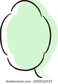 Una linda y suelta burbuja dibujada a mano. Ideal para el acabado con una impresión áspera y elegante. Ilustración vectorial.