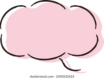 Una linda y suelta burbuja dibujada a mano. Ideal para el acabado con una impresión áspera y elegante. Ilustración vectorial.