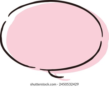 A cute and loose hand-drawn speech bubble. Ideal for finishing with a rough and stylish impression. Vector illustration.