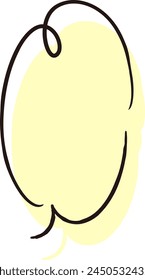 A cute and loose hand-drawn speech bubble. Ideal for finishing with a rough and stylish impression. Vector illustration.