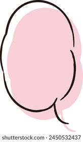 A cute and loose hand-drawn speech bubble. Ideal for finishing with a rough and stylish impression. Vector illustration.