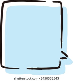 Una linda y suelta burbuja dibujada a mano. Ideal para el acabado con una impresión áspera y elegante. Ilustración vectorial.