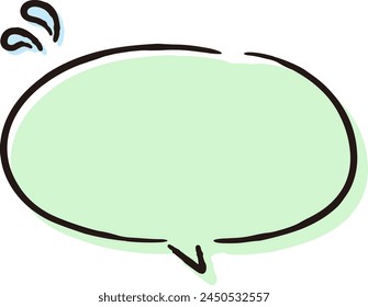 A cute and loose hand-drawn speech bubble. Ideal for finishing with a rough and stylish impression. Vector illustration.