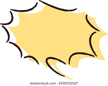 A cute and loose hand-drawn speech bubble. Ideal for finishing with a rough and stylish impression. Vector illustration.