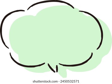 Eine süße und lockere handgezeichnete Sprechblase. Ideal für den Abschluss mit einem rauen und stilvollen Eindruck. Vektorillustration.