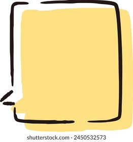 Una linda y suelta burbuja dibujada a mano. Ideal para el acabado con una impresión áspera y elegante. Ilustración vectorial.