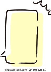 Eine süße und lockere handgezeichnete Sprechblase. Ideal für den Abschluss mit einem rauen und stilvollen Eindruck. Vektorillustration.