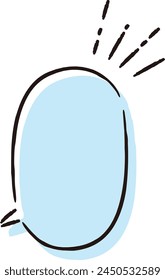 A cute and loose hand-drawn speech bubble. Ideal for finishing with a rough and stylish impression. Vector illustration.