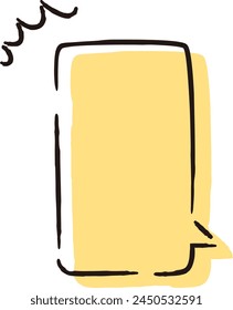 A cute and loose hand-drawn speech bubble. Ideal for finishing with a rough and stylish impression. Vector illustration.