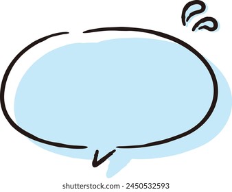 A cute and loose hand-drawn speech bubble. Ideal for finishing with a rough and stylish impression. Vector illustration.