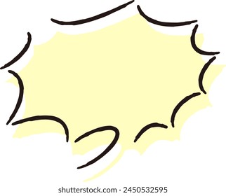 Eine süße und lockere handgezeichnete Sprechblase. Ideal für den Abschluss mit einem rauen und stilvollen Eindruck. Vektorillustration.