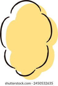 A cute and loose hand-drawn speech bubble. Ideal for finishing with a rough and stylish impression. Vector illustration.