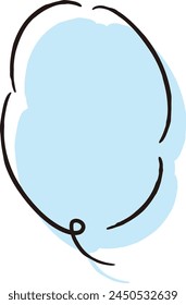Eine süße und lockere handgezeichnete Sprechblase. Ideal für den Abschluss mit einem rauen und stilvollen Eindruck. Vektorillustration.
