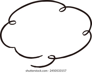 Una linda y suelta burbuja dibujada a mano. Ideal para el acabado con una impresión áspera y elegante. Ilustración vectorial.