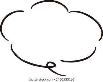 A cute and loose hand-drawn speech bubble. Ideal for finishing with a rough and stylish impression. Vector illustration.