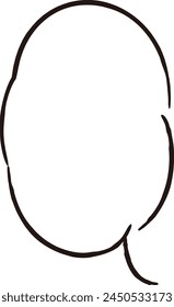 A cute and loose hand-drawn speech bubble. Ideal for finishing with a rough and stylish impression. Vector illustration.