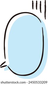 Eine süße und lockere handgezeichnete Sprechblase. Ideal für den Abschluss mit einem rauen und stilvollen Eindruck. Vektorillustration.