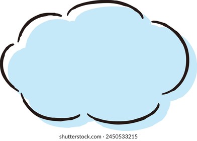 A cute and loose hand-drawn speech bubble. Ideal for finishing with a rough and stylish impression. Vector illustration.