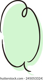 Una linda y suelta burbuja dibujada a mano. Ideal para el acabado con una impresión áspera y elegante. Ilustración vectorial.