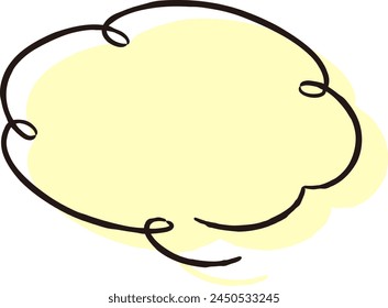 Una linda y suelta burbuja dibujada a mano. Ideal para el acabado con una impresión áspera y elegante. Ilustración vectorial.