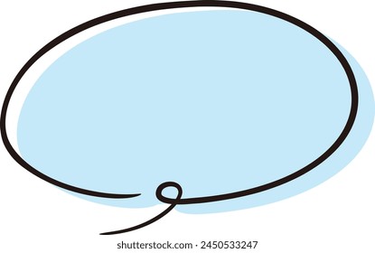 Una linda y suelta burbuja dibujada a mano. Ideal para el acabado con una impresión áspera y elegante. Ilustración vectorial.