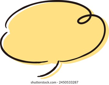 Una linda y suelta burbuja dibujada a mano. Ideal para el acabado con una impresión áspera y elegante. Ilustración vectorial.