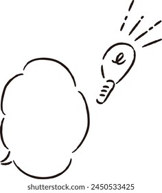 A cute and loose hand-drawn speech bubble. Ideal for finishing with a rough and stylish impression. Vector illustration.