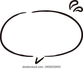 Una linda y suelta burbuja dibujada a mano. Ideal para el acabado con una impresión áspera y elegante. Ilustración vectorial.